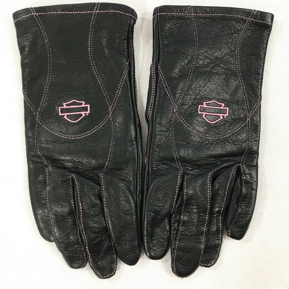 COPY - Harley Davidson Pink Label Leather Riding Gloves L